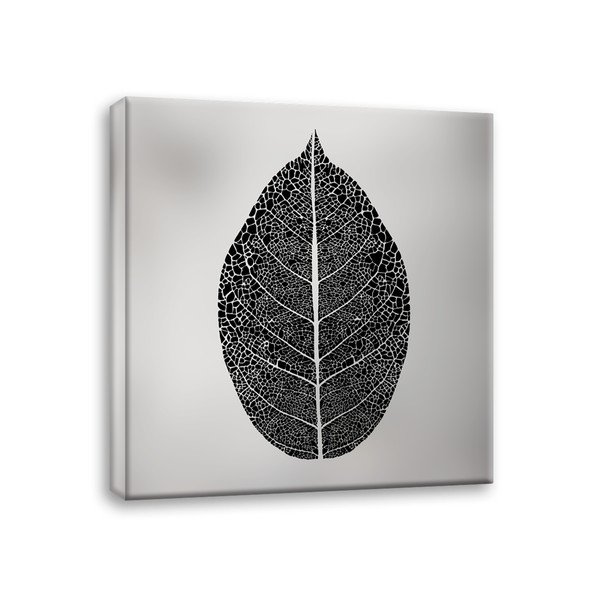 Картина на платно Uno Black Leaf, 65 x 65 cm Silver - Styler-image-2