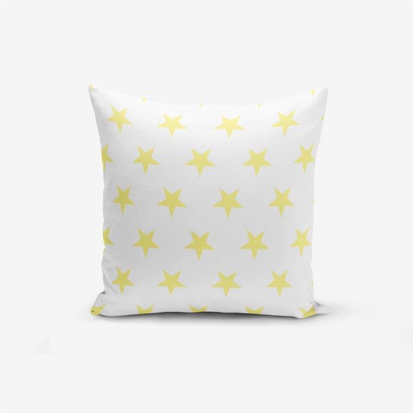 Калъфка за възглавница от памучна смес Yellow Star, 45 x 45 cm - Minimalist Cushion Covers