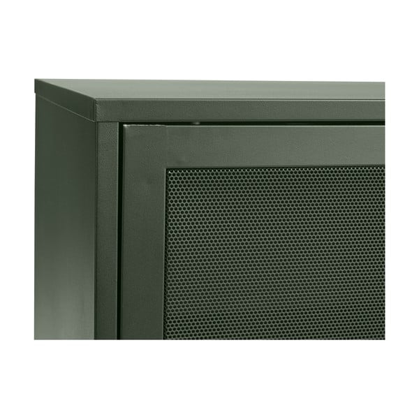 Тъмнозелен метален нисък скрин с плъзгащи се врати 160x75 cm Veep – Unique Furniture-image-4