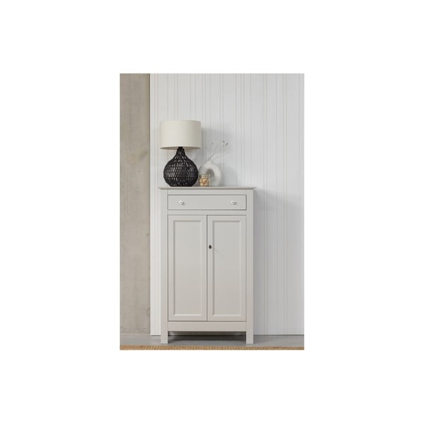 Светлосив висок заключващ се скрин от борова дървесина 93x150 cm Eva - WOOOD-image-4