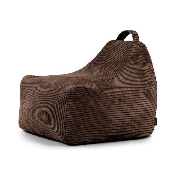 Тъмнокафяв детски пуф от рипсено кадифе Game Amuse – SLOWDOWN