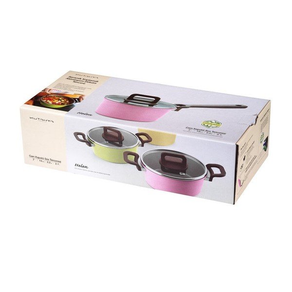 Синя тенджера с капак Kutahya Saucepan - Kütahya Porselen-image-1