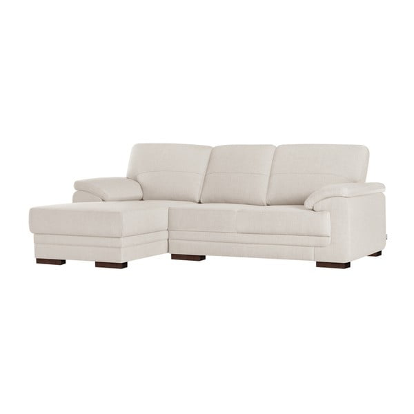 Кремавобял ъглов диван с шезлонг Casavola, ляв ъгъл - Florenzzi