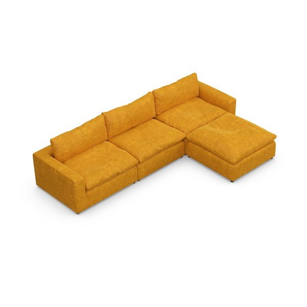 Променлив ъглов диван в цвят охра и жълто Moonlight - Furninova-image-4