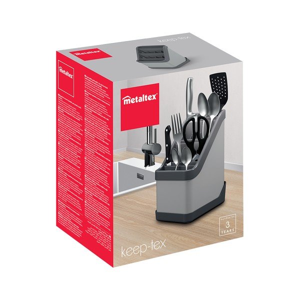 Черна поставка за прибори за хранене Keep-Tex - Metaltex-image-3
