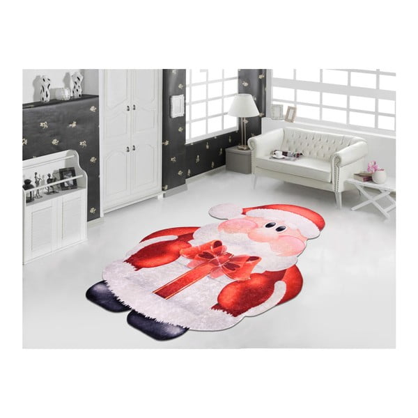 Червен и бял килим, Дядо Коледа, 80 x 120 cm - Vitaus