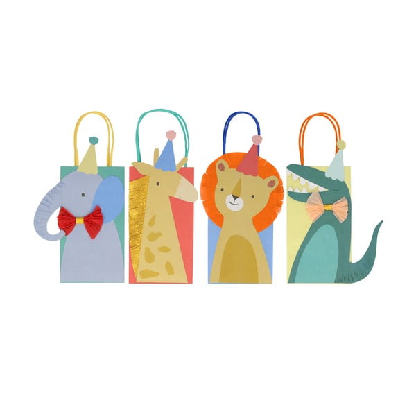 Подаръчни торбички в комплект 8 бр. 11x6 cm Animal Parade – Meri Meri