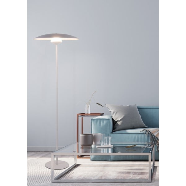 Бяла LED подова лампа с метален абажур (височина 140 cm) Lund – Candellux Lighting-image-2
