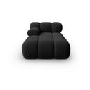 Черен кадифен модул за диван (ляв ъгъл) Bellis - Micadoni Home