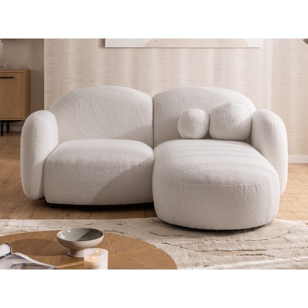 Кремав ъглов диван от букле (десен ъгъл) Orbit – Ropez-image-1