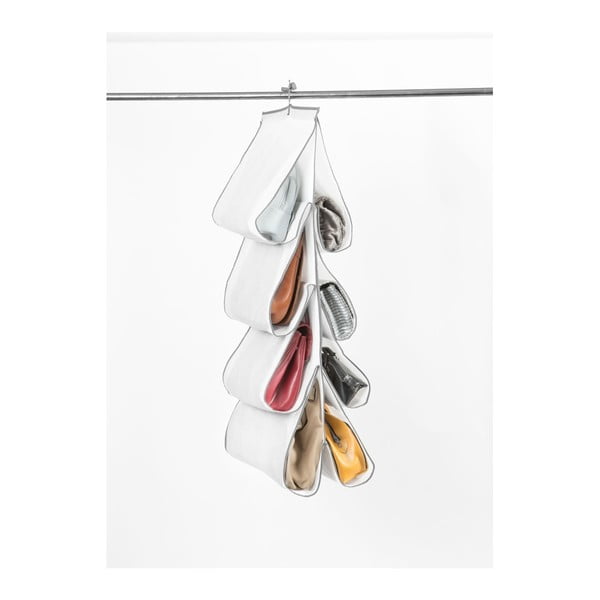 Závěsný bílý organizér na kabelky a tašky Compactor Handbags Organizer-image-2