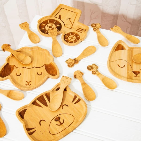 Бебешка бамбукова чиния Baa Baa Lamb Farmyard Friends - Sass & Belle-image-1