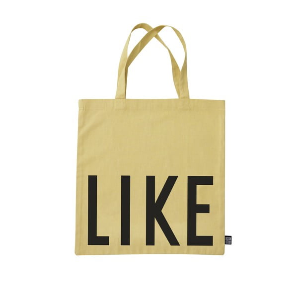 Жълта платнена чанта Like - Design Letters
