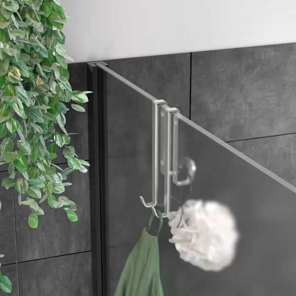 Висяща стоманена кука в сребристо Luxy - Metaltex-image-1