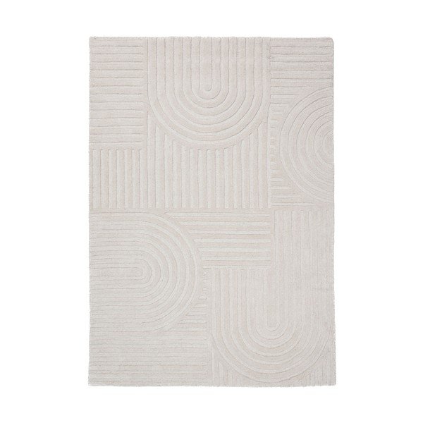 Ръчно изработен вълнен килим в цвят слонова кост 120x170 cm Zen Garden – Flair Rugs