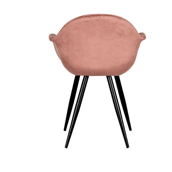 Светлорозови кадифени трапезни столове в комплект от 2 броя Forli - LABEL51-image-3