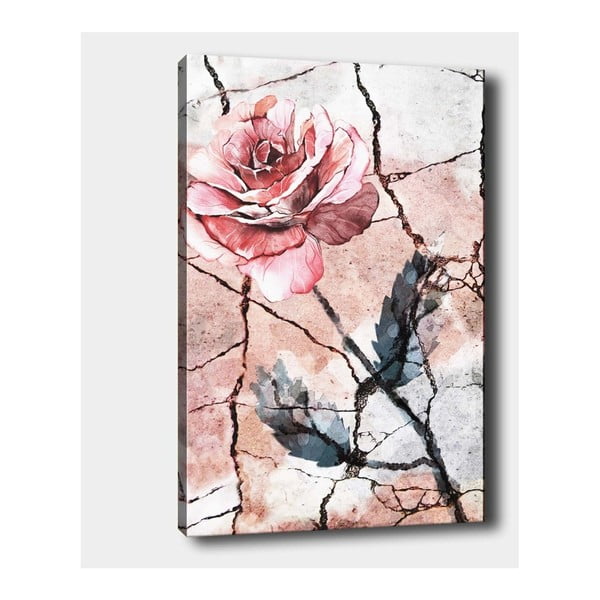 Стенопис върху платно Самотна роза, 40 x 60 cm - Tablo Center