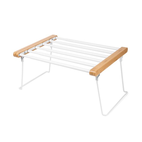 Бяла регулируема дреха шкаф рафт разтегателен рафт рафт - Compactor