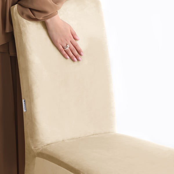 Бежово ластично покривало за стол 48 cm Sento – Restilo-image-4