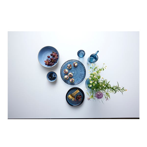 Синя стъклена чиния за сервиране ø 30 cm Kusintha - Bitz-image-3