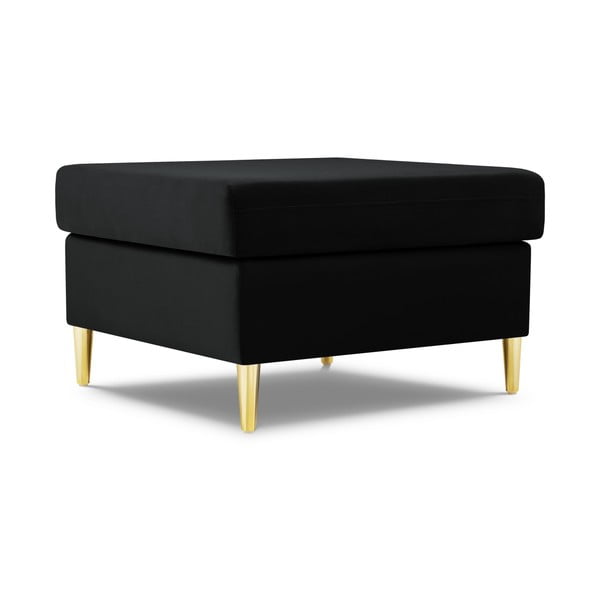 Черна кадифена табуретка Kyoto – Cosmopolitan Design