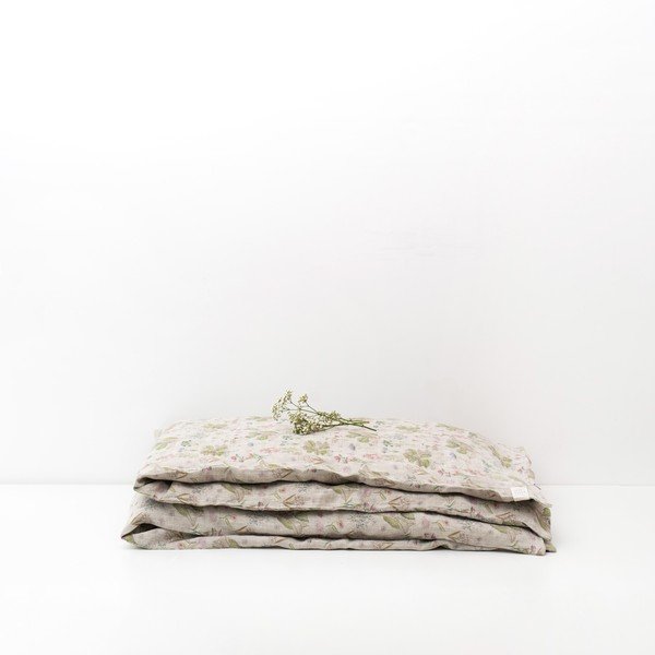 Детско бежово ленено платно Ботаника, 70 x 100 cm - Linen Tales-image-3