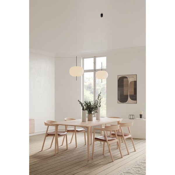 Кафяв дъбов трапезен стол Muna - Gazzda-image-3