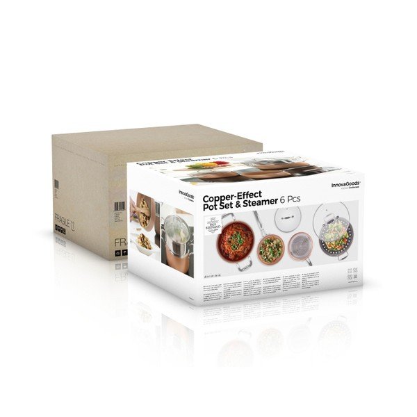 Комплект тенджери с меден ефект и пароварка - InnovaGoods-image-2