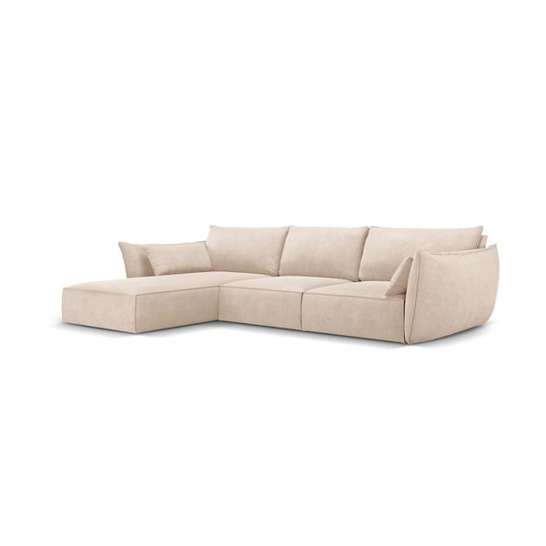 Бежов ъглов диван (ляв ъгъл) Vanda - Mazzini Sofas-image-2