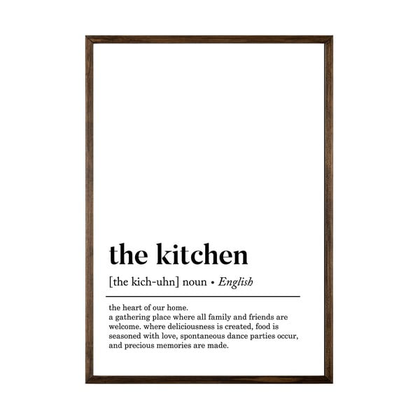 Плакат в рамка 50x70 cm Kitchen - Wallity