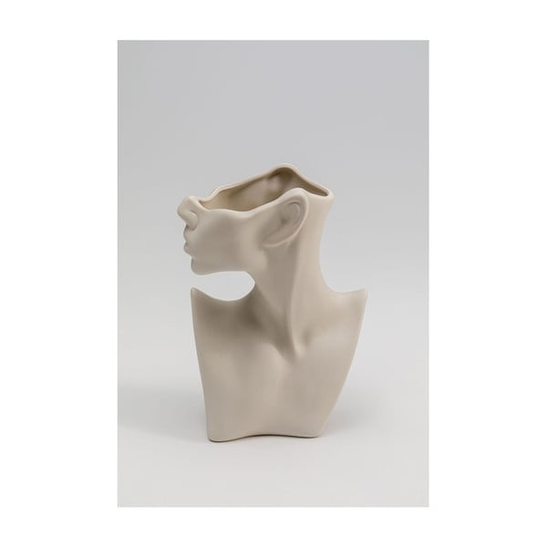 Бежова керамична ръчно рисувана ваза Body Art - Kare Design