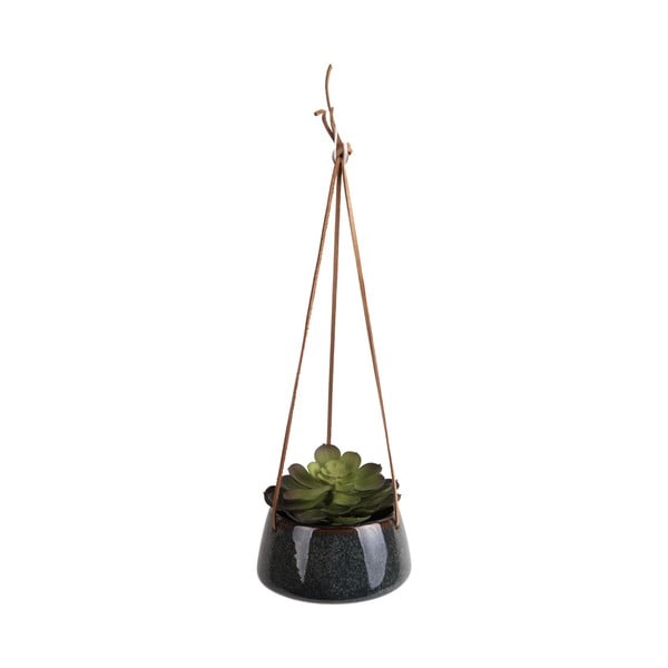Тъмнозелен керамичен съд за окачване, ø 20,5 cm Unique - PT LIVING-image-2