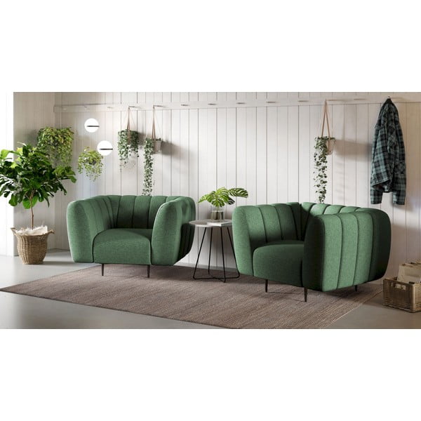 Тъмнозелено кресло Shel – Ghado-image-4