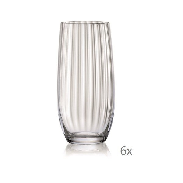 Комплект от 6 чаши , 350 ml Waterfall - Crystalex-image-1