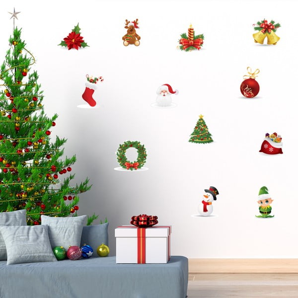 Vánoční samolepky Fanastick Decoration de Noel