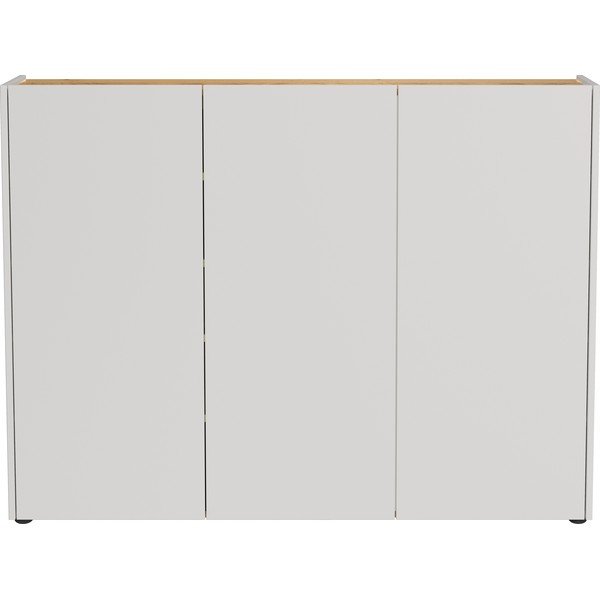 Кремаво шкафче с дъбов декор 138x105x25 cm Libbiano – Germania-image-4