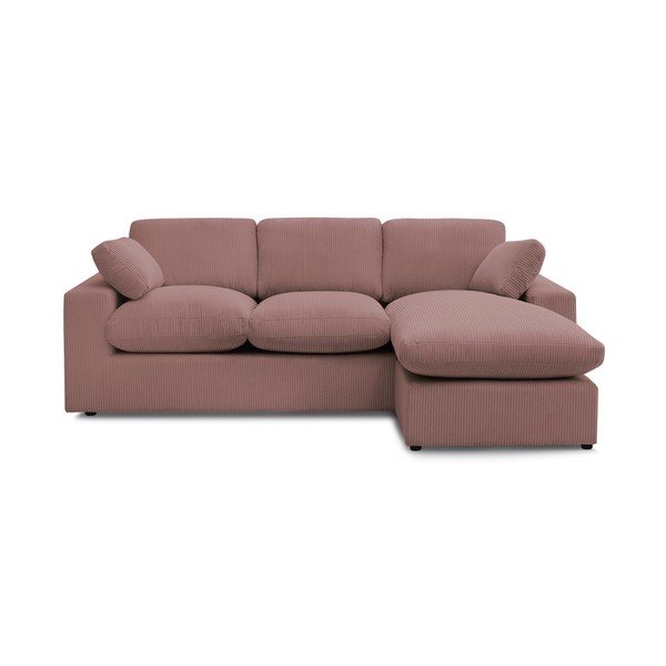 Розов ъглов диван от рипсено кадифе Belair – Bobochic Paris