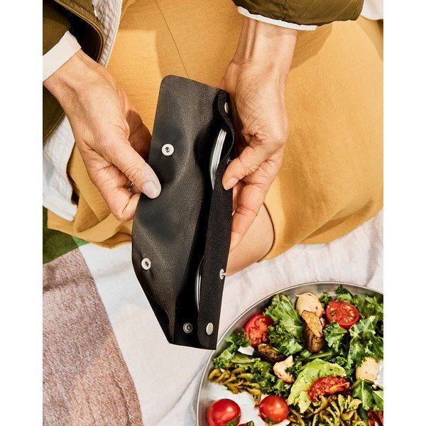 Вилици в комплект 4 бр. от неръждаема стомана в сребрист цвят Spork – Black + Blum-image-4