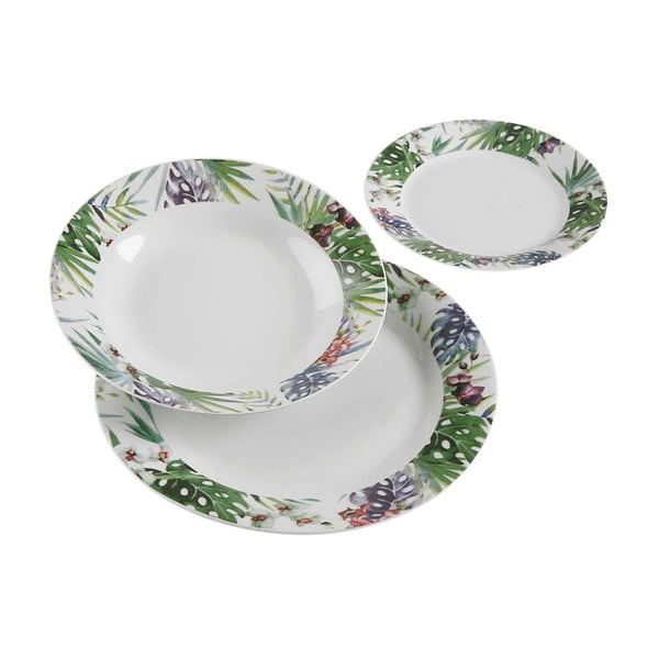 18dílný set talířů z porcelánu VERSA Tropical
