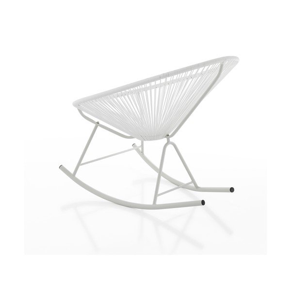 Бял люлеещ се стол, подходящ за употреба на открито Numana - Tomasucci-image-2