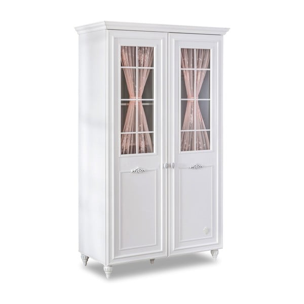 Бял гардероб Romantica с 2 врати и прозорец - Unknown
