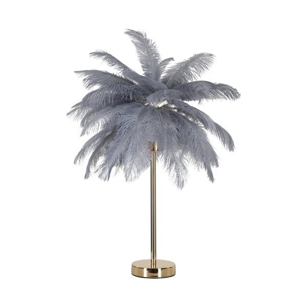 Сиво-златиста настолна лампа (височина 55 cm) Palm – Mauro Ferretti