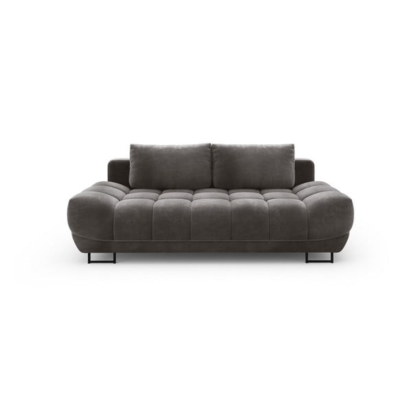 Тъмнокафяв триместен разтегателен диван с кадифена тапицерия Cirrus - Windsor & Co Sofas