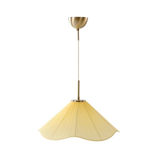 Жълто текстилно висящо осветително тяло ø 50 cm Lunaria – Jotex