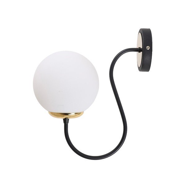 Черна и бяла стенна лампа ø 15 cm Oslo – Squid Lighting