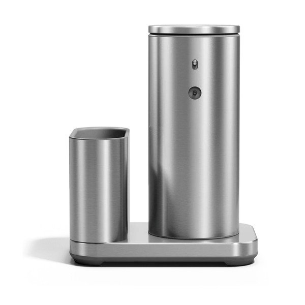 Автоматична метална стойка за перилни препарати в сребрист цвят – simplehuman-image-3