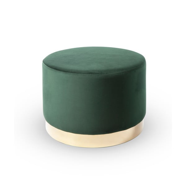 Зелен кадифен пуф Bling, ⌀ 50 cm - RGE