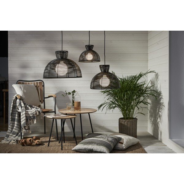 Черен външен абажур за таванно осветление, ø 26 cm Runde - Star Trading-image-4