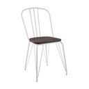 Бял/в естествен цвят трапезен стол от масивен бряст District – Premier Housewares