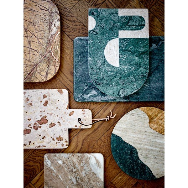 Декоративен мраморен поднос 20x20 cm Gabrielle - Bloomingville-image-4